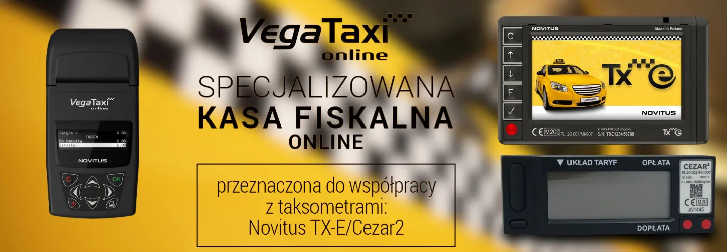 Kasa fiskalna Novitus vega taxi online